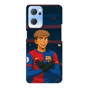 Чехол с футболистом Ламин Ямаль Oppo Reno7 5G (Футболист Ямаль)