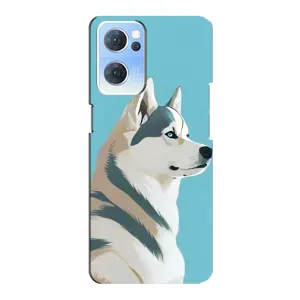 Чохол з Хаскі Oppo Reno7 5G - (AlphaPrint) (Хаскі арт)