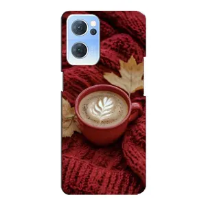 Чохол з унікальним дизайном 'Осінь з кавою' для Oppo Reno7 5G (Кава на ковдрі)