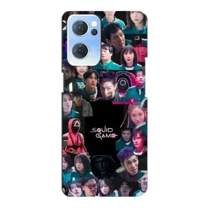 Чохол Гра в кальмара для Oppo Reno7 5G (Колаж Гра кальмара)