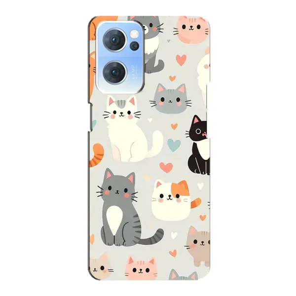 Чехол с принтом «Коллаж котов» для OPPO Reno7 5G