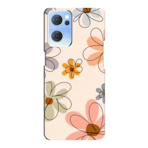 Чохол з квітковим принтом на OPPO Reno7 5G (Кольорові квіти)
