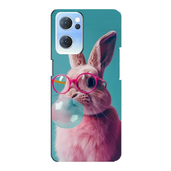 Чехол с принтом «Кролик в очках» для OPPO Reno7 5G Чехол с принтом «Кролик в очках» для OPPO Reno7 5G