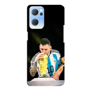 Чехлы для Oppo Reno7 5G (Leo чемпион) (AlphaPrint) (Кубок Месси)