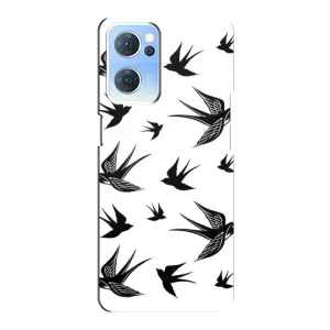 Чохол з пташками на Oppo Reno7 5G (VPrint) (Ластівки)