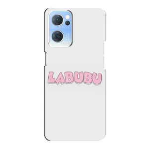 Чехол с Лабубу на Oppo Reno7 5G (Лого Лабубу)