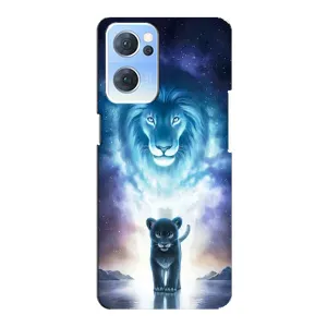 Чехол со Львом для Oppo Reno7 5G (VPrint) (Маленький лев)