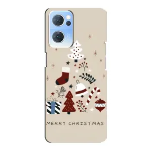 Рождественские, Праздничные Чехлы для Оппо Рено 7 (5G) (Merry Christmas)