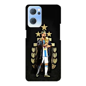 Чехлы для Oppo Reno7 5G (Leo чемпион) (AlphaPrint) (Месси Король)
