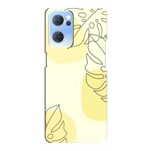 Силиконовый чехол с принтом в цветах на Oppo Reno7 5G