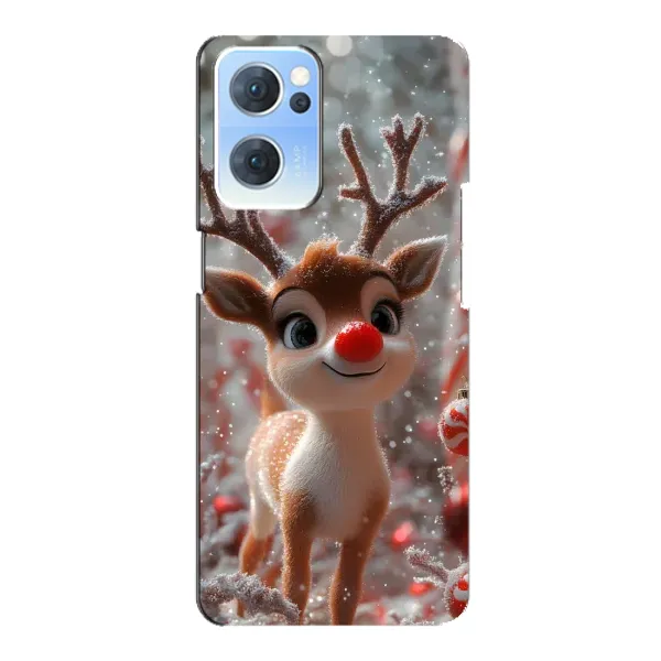 Чохол з принтом «Олень з носом» для OPPO Reno7 5G