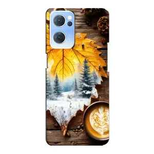 Чохол з унікальним дизайном 'Осінь з кавою' для Oppo Reno7 5G (Осінньо-зимова кава)