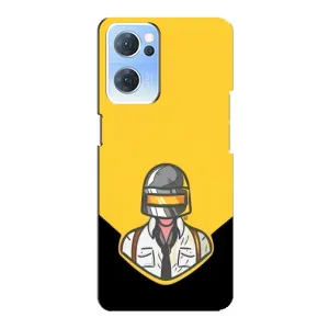 Чеjхол PUBG для OPPO Reno7 5G (AlphaPrint) (Пабг в шоломі)