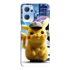 Чехол с Пикачу на Oppo Reno7 5G (Пикачу в городе)