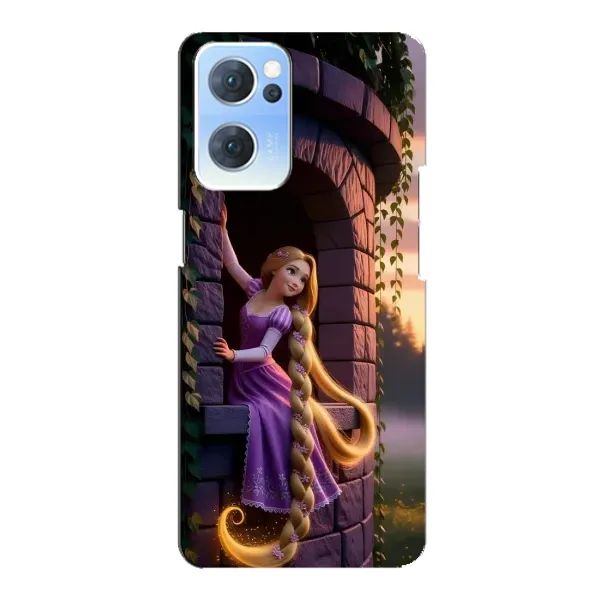 Чохол з принтом «Рапунцель на вежі» для OPPO Reno7 5G