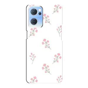 Чохол з розовим принтом для Oppo Reno7 5G (Рожеві квіти)