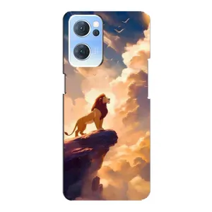 Чохол Король лев на OPPO Reno7 5G (Сімба на скелі)