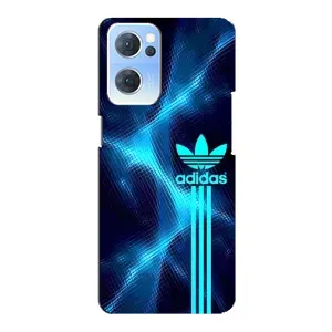 Чохли Адидас для Oppo Reno7 5G (AlphaPrint) (Синій Адідас)