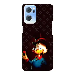 Чехлы для Oppo Reno7 5G - Скрудж МакДак Louis Vuitton (PREMIUMPrint) (Скрудж с бриллиантом)