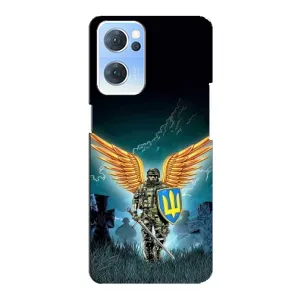 Чехлы с картинкой ЗСУ для Oppo Reno7 5G (AlphaPrint) (Солдат ЗСУ)