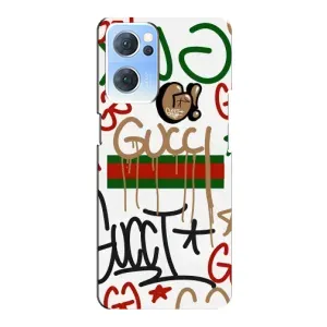 Брендновые Чехлы для Oppo Reno7 5G - (PREMIUMPrint) (Стиль GUUCI)