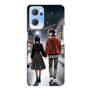 Чохол з дизайном Венздей 2 на Oppo Reno7 5G (Венздей та Тайлер)