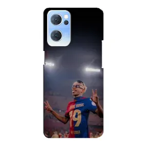 Чехол с футболистом Ламин Ямаль Oppo Reno7 5G (Ямаль на стадионе)