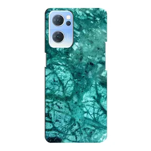 Мраморный чехол на Oppo Reno7 5G (VPrint) (Зеленый мрамор)