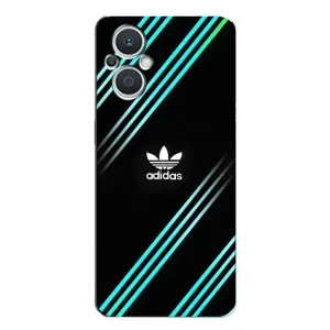 Чехлы Адидас для Oppo Reno7 Lite (5G) (AlphaPrint) (Адидас с полосами)