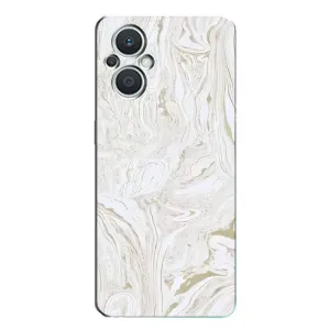 Мраморный чехол на Oppo Reno7 Lite (5G) (VPrint) (Белый мрамор)