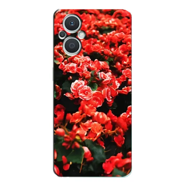 Чехол с принтом «Цветы красные» для OPPO Reno7 Lite (5G)