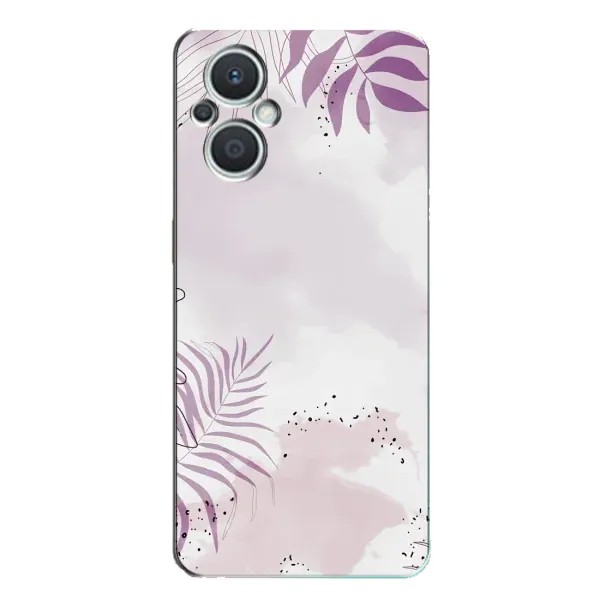 Чехол с принтом «Фиолетовые листья» для OPPO Reno7 Lite (5G)
