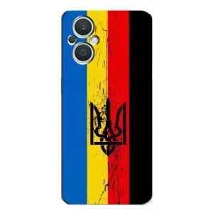 Украинские Чехлы для Oppo Reno7 Lite (5G) с картинкой УПА (AlphaPrint) (Флаг УПА)