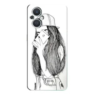 Чехол с печатью для Oppo Reno7 Lite (5G) - (Мода) (AlphaPrint) (Фото девочки)