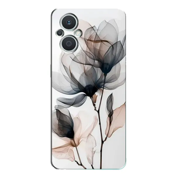 Чехол с принтом «Цветы на белом» для OPPO Reno7 Lite (5G)