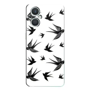 Чехол с птицами на Oppo Reno7 Lite (5G) (VPrint) (Ласточки)