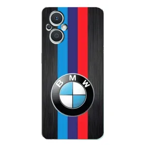 Чехол для Оппо Рено 7 Лайт - с принтом БМВ (AlphaPrint) (Лого BMW)
