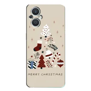 Рождественские, Праздничные Чехлы для Оппо Рено 7 Лайт (Merry Christmas)