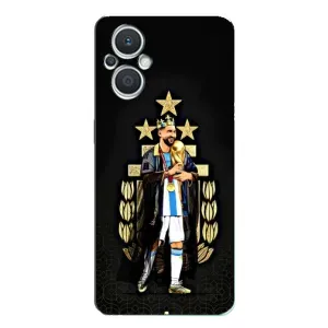 Чехлы для Oppo Reno7 Lite (5G) (Leo чемпион) (AlphaPrint) (Месси Король)