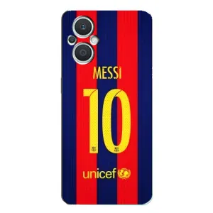 Чехлы Месси для Oppo Reno7 Lite (5G) (AlphaPrint) (Messi Barca 10)