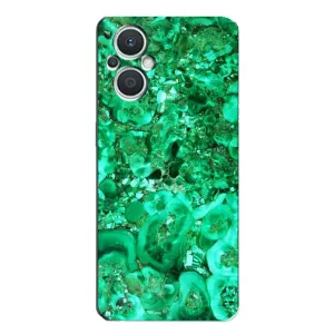 Мраморный чехол на Oppo Reno7 Lite (5G) (VPrint) (Салатный Мрамор)