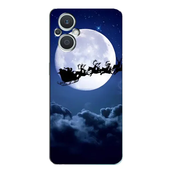 Чехол с принтом «Санта - луна» для OPPO Reno7 Lite (5G) Чехол с принтом «Санта - луна» для OPPO Reno7 Lite (5G)