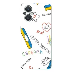Чехлы Доброго вечора, ми за України для Оппо Рено 7 Лайт (AlphaPrint) (Стикер)