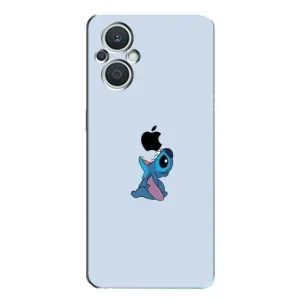 Чехол с принтом Стич на OPPO Reno7 Lite (5G) (Stitch apple)