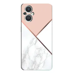 Мраморный чехол на Oppo Reno7 Lite (5G) (VPrint) (Тройной мрамор)