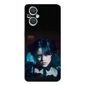 Чехлы Венсдей на Oppo Reno7 Lite (5G) Уэнсдей (AlphaPrint) (взгляд Уэнздей)