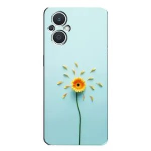 Чохли з квітами для Oppo Reno7 Lite (5G) (VPrint) (Жовта квітка)