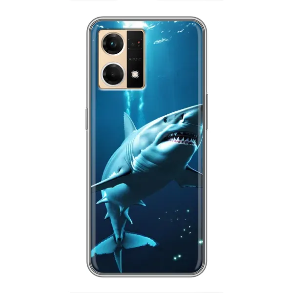 Чехол с принтом «Акула под водой» для OPPO Reno7 Pro 5G