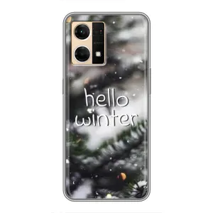 Новогодние, Праздничные Чехлы для Oppo Reno7 Pro 5G - 2024 год (Hello winter)