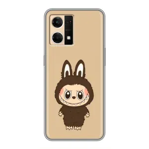 Чехол с Лабубу на Oppo Reno7 Pro 5G (Bored Ape в красном)